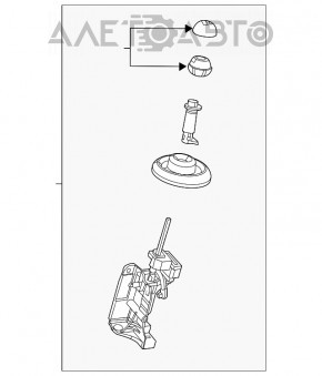 Schimbătorul de viteză al cutiei de viteze Fiat 500 12-17, manuală