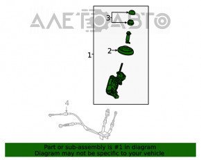 Schimbătorul de viteză al cutiei de viteze Fiat 500 12-17, manuală