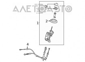 Schimbătorul de viteză al cutiei de viteze Fiat 500 12-17, manuală