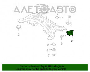 Suport spate subrame stânga Lexus RX300 RX330 RX350 RX400h 04-09 AWD