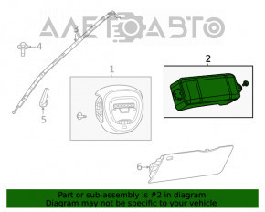 Подушка безопасности airbag пассажирская в торпеде Dodge Durango 11-13