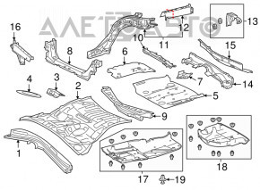 Кронштейн глушителя задний правый Lexus IS250 14-20