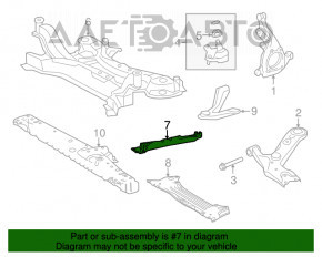 Prolungatorul de sub-șasiu frontal stânga Toyota Rav4 13-18 hibrid