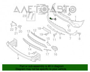 Capacul de tractare a cârligului de remorcare pentru bara de protecție față a BMW X5 E70 11-13, nou, original