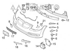 Площадка переднего номера BMW 3 F30 12-18