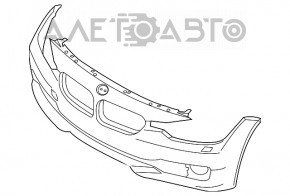 Bara față goală BMW 3 F30 12-15 cu spălător și 4 senzori de parcare și reflectoare laterale M-Sport noi neoriginale.