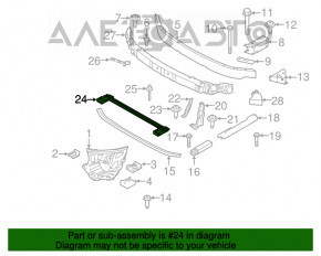 Consolidarea barei frontale inferioare a Mini Cooper F56 3d 14-19, piesă originală OEM nouă.