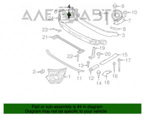 Suportul pentru bara de protecție față dreapta superioară Mini Cooper F56 3d 14-19, nou, original OEM.