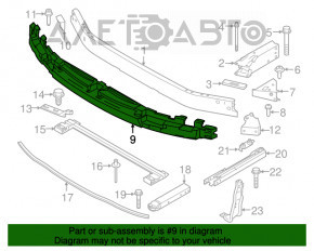 Абсорбер переднего бампера BMW X1 F48 16-19