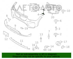 Montare bara fata aripa stanga exterioara BMW X1 F48 16-22