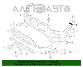 Крепление переднего бампера правое крыло внутреннее BMW X1 F48 16-22 OEM