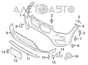 Крепление переднего бампера правое крыло внутреннее BMW X1 F48 16-22 OEM