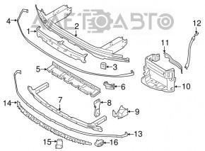 Усилитель переднего бампера BMW 7 G11 G12 16-19