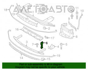 Suportul amplificatorului de bara fata stanga mica BMW 5 G30 17-23 nou OEM original