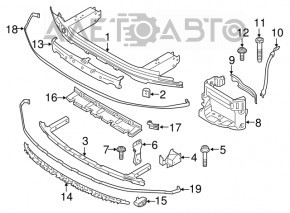 Suport amplificator bara fata mic stanga sus BMW 7 G11 G12 16-22 nou original OEM