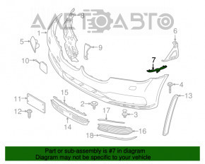 Крепление переднего бампера левое крыло BMW 7 G11 G12 16-19