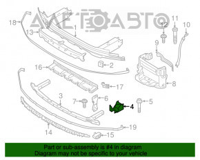 Suportul amplificatorului de bara fata stanga mica pentru BMW 7 G11 G12 16-22.