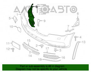 Bara de protecție față stânga BMW 7 G11 G12 16-19 zgârieturi