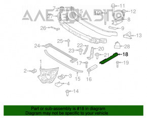 Клык нижнего усилителя переднего бампера левый BMW X1 F48 16-22 задний OEM