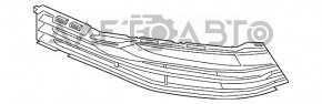 Grila bara fata stanga inferioara BMW 5 G30 17-20 nou original OEM