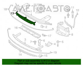 Absorbantul de bara fata BMW 5 G30 17-20, superior, nou, original OEM