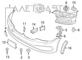 Bara de protecție față stânga BMW 5 G30 17-23 nouă originală OEM