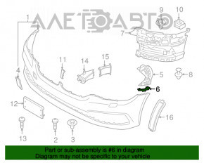 Suportul de prindere a bara de protectie fata a aripii stangi BMW 5 G30 17-23