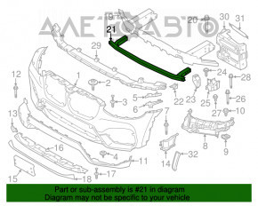 Усилитель переднего бампера BMW X3 G01 18-21 нижний