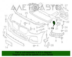 Кронштейн воздуховода тормозного диска передний правый BMW X3 G01 18-21