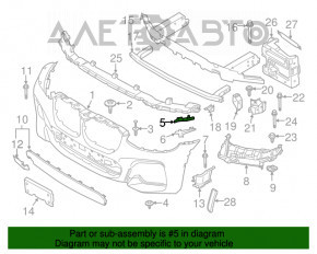 Крепление переднего бампера правое крыло BMW X3 G01 18-21 новый неоригинал