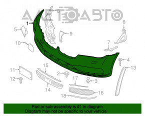 Bara fata goala BMW 7 G11 G12 16-19 fara senzori de parcare, fara stergatoare de parbriz.