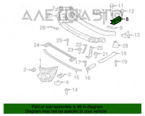 Клык верхнего усилителя переднего бампера правый BMW X1 F48 16-22 новый OEM оригинал