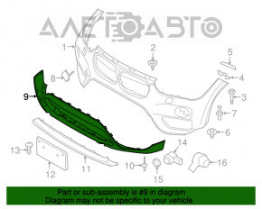 Buza bara fata BMW X1 F48 16-19 structura fara senzori de parcare.