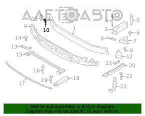 Suportul absorbantului pentru bara de protecție față stânga BMW X1 F48 16-19 nou OEM original.