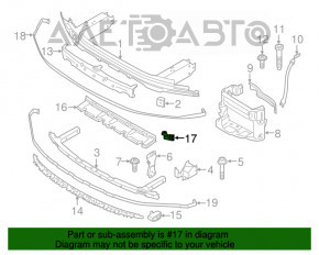 Suportul absorbantului inferior al bara de protectie fata dreapta BMW 5 G30 17 nou OEM original