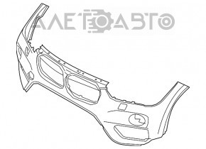 Bara față goală BMW X1 F48 16-19 fără senzori de parcare