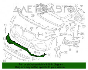 Buza bara fata BMW X3 G01 18-21 structura, cu senzori de parcare, zgarieturi.