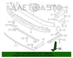 Suportul colțului din față al amplificatorului de jos al barei de protecție din față dreapta BMW X1 F48 16-22 nou original OEM