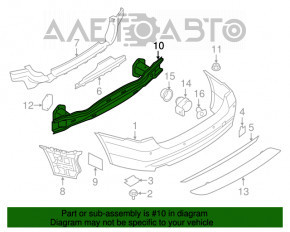 Amplificatorul pentru bara spate a BMW 3 F30 12-18 rugine