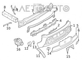 Absorbantul de impact al barei spate pentru BMW i3 14-17, nou, original OEM