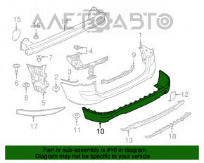 Bara spate partea de jos BMW X1 F48 16-22 structura fara senzori de parcare