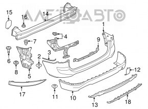 Bara spate partea inferioară a structurii BMW X1 F48 16-22 fără senzori de parcare nou original OEM