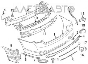 Рама заднего бампера BMW 7 G11 G12 16-19