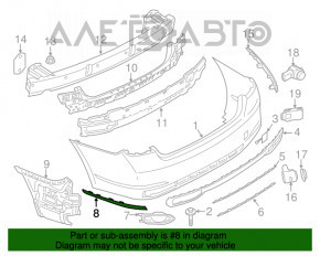 Moldura bara spate stanga BMW 7 G11 G12 16-19 crom