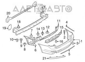 Amplificatorul pentru bara spate BMW 5 G30 17-23