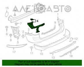 Suportul pentru bara spate sub stopul stânga BMW X1 F48 16-22