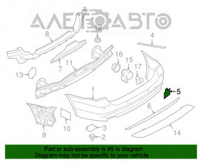 Capacul carligului de tractare pentru bara spate a BMW 3 F30 16-18