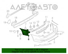 Крепление заднего бампера левое BMW 5 G30 17-20 OEM