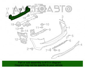 Amplificatorul de bara spate pentru BMW X3 G01 18-21 fără cârlig de remorcare.