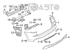 Amplificatorul de bara spate pentru BMW X3 G01 18-21 fără cârlig de remorcare.